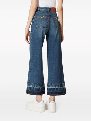 VALENTINO Wide Camel Denim Jean Pants for Women