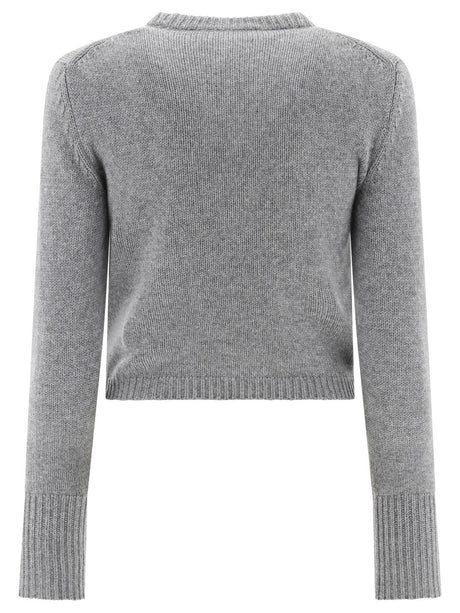 VALENTINO Luxurious Cashmere Long Sleeve Sweater in Grey