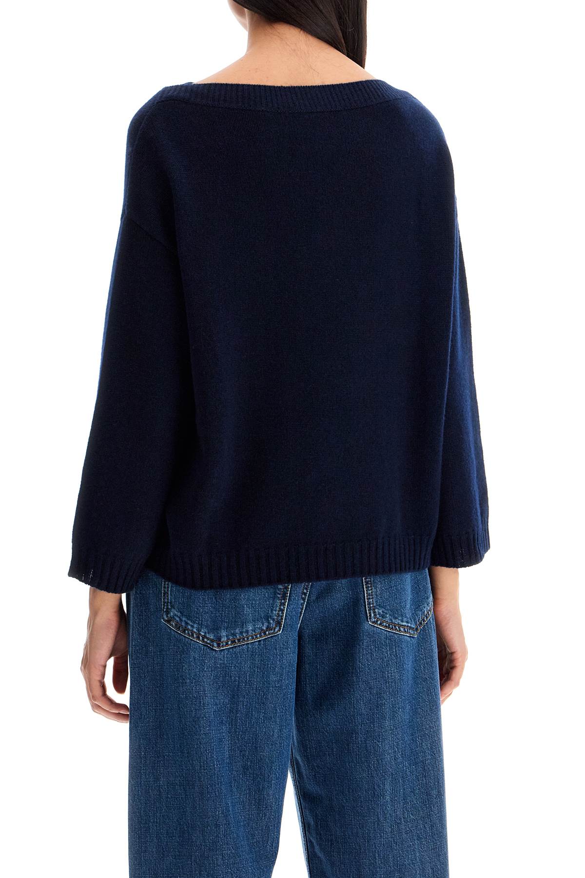 VALENTINO GARAVANI Oversized Cashmere Pullover with Gold Detail