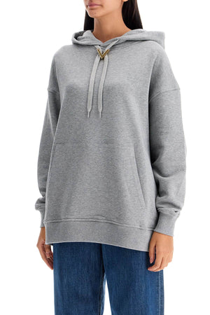 VALENTINO GARAVANI Oversized Cotton Hoodie with Gold Detailing