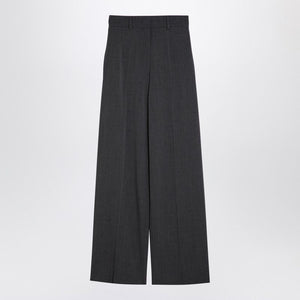 VALENTINO Elegant Grey Wide-Leg Wool Trousers