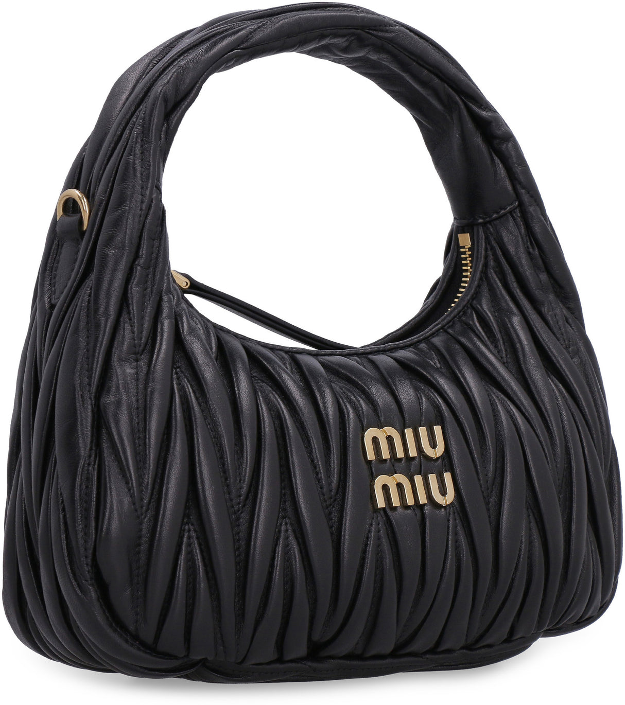 MIU WANDER LEATHER MATTELASSE Hobo Handbag