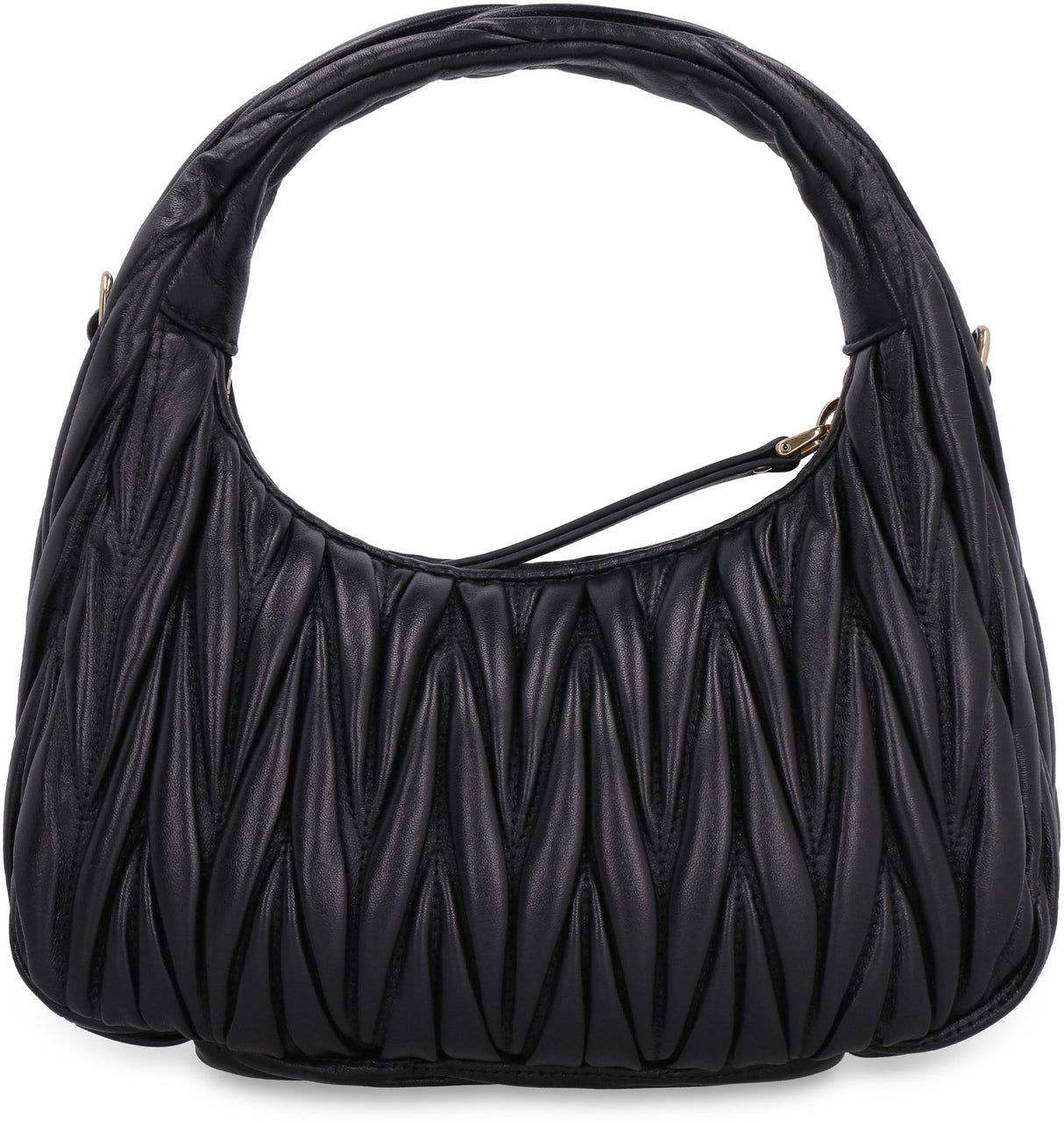 MIU WANDER LEATHER MATTELASSE Hobo Handbag