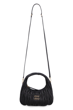 MIU WANDER LEATHER MATTELASSE Hobo Handbag