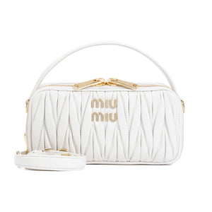 MIU MIU Arcadie Mini Matelassé Leather Handbag - 19x9.5x6.5 cm