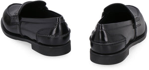 MIU MIU Elegant Calf Leather Loafers