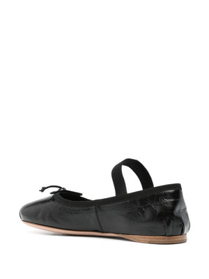 MIU MIU Elegant Women's Black Ballerina Flats