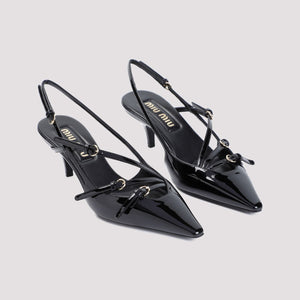 MIU MIU Sleek Patent Leather Mini Pumps with 2-inch Heel