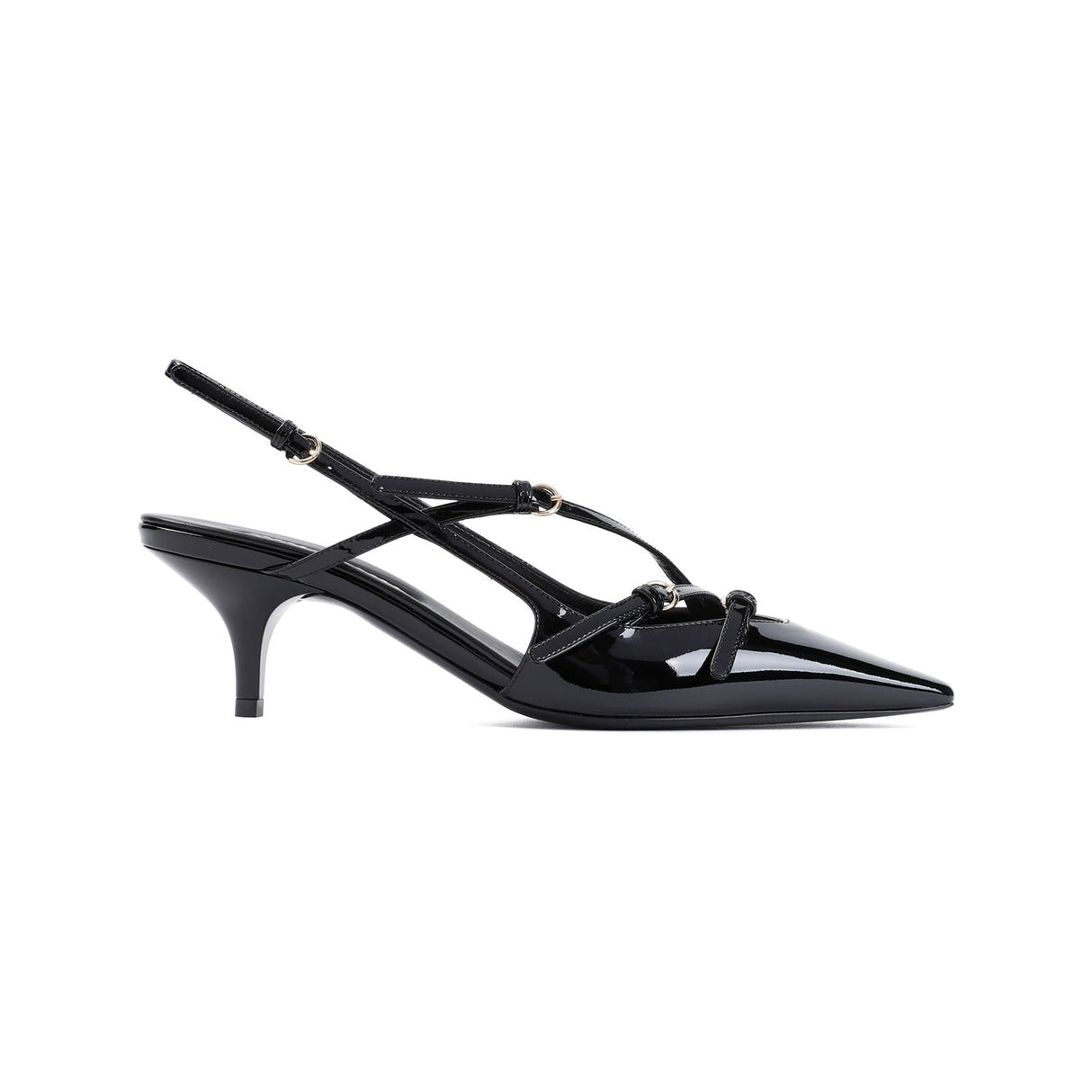 MIU MIU Sleek Patent Leather Mini Pumps with 2-inch Heel