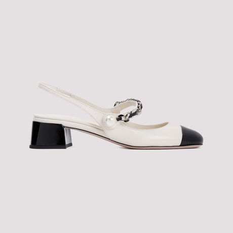 MIU MIU Stylish Beige Leather Pumps for Women - FW24