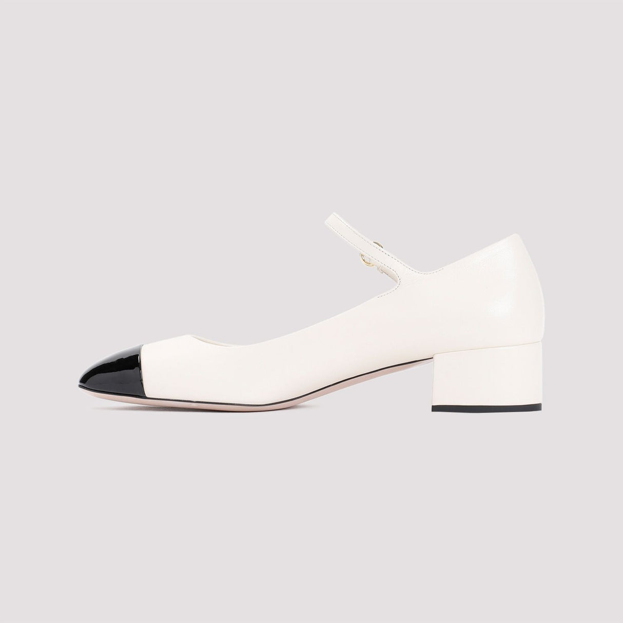 MIU MIU Elegant Nude Leather Mini Pumps with 1.38-inch Heel