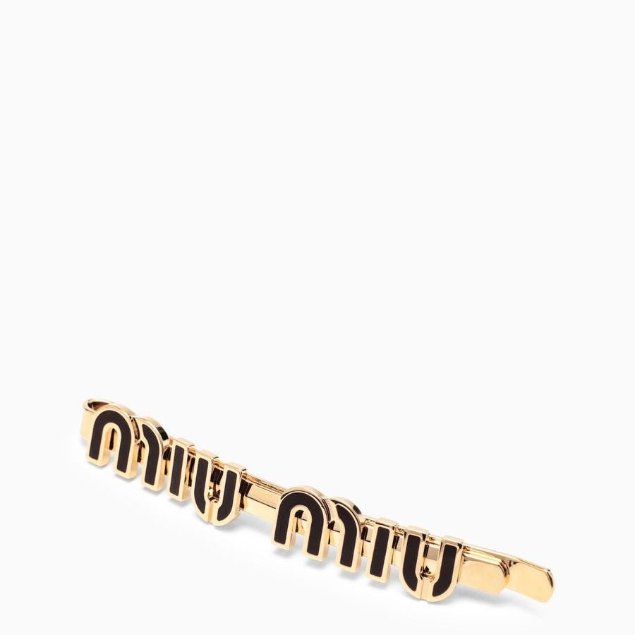 MIU MIU Elegant Brass Hair Clip