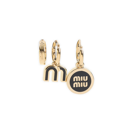 MIU MIU Elegant Brass Mini Earrings for Women - SS25 Collection