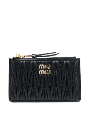 MIU MIU Mini Metallic Matelassé Pouch Handbag