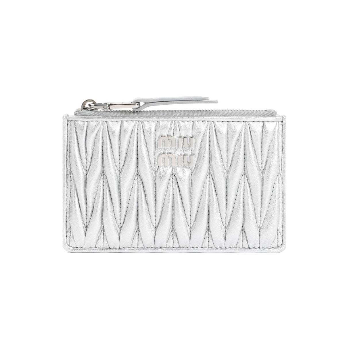 MIU MIU Mini Metallic Matelassé Pouch Handbag