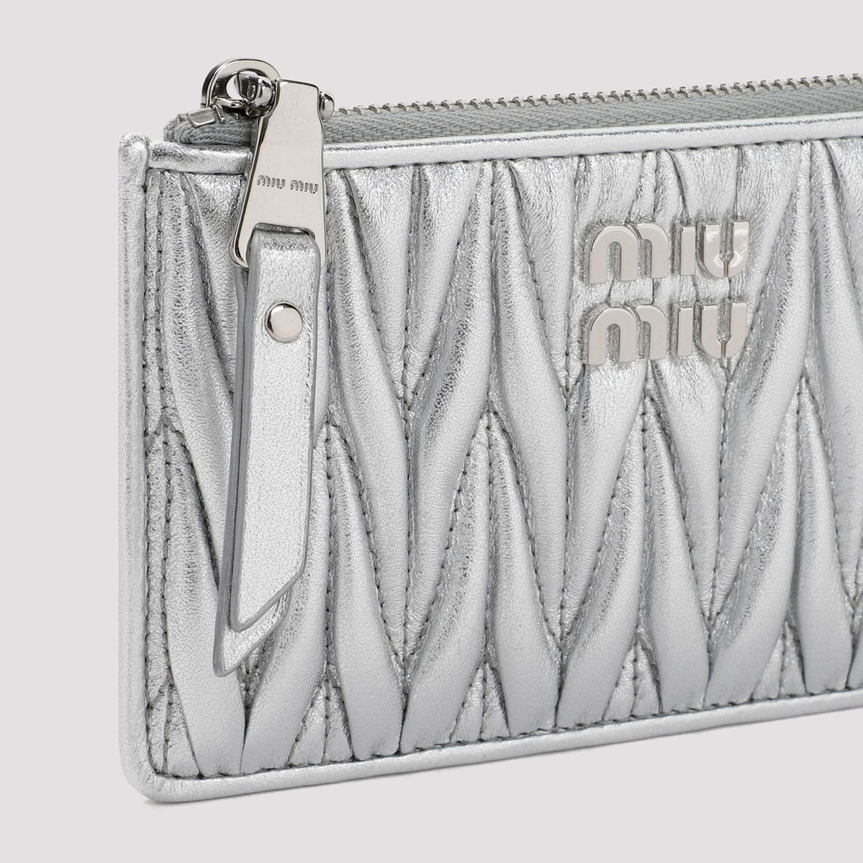 MIU MIU Mini Metallic Matelassé Pouch Handbag