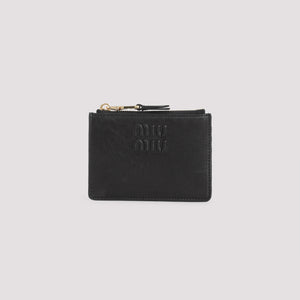 MIU MIU Mini Leather Cardholder - Classic Elegance