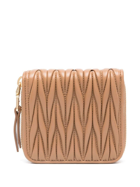 MIU MIU Mini Braided-Zip Wallet