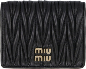 MIU MIU Black Leather Wallet for Women - SS24 Collection