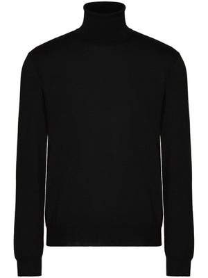 VALENTINO Luxury Black Wool Sweater - VLogo Signature