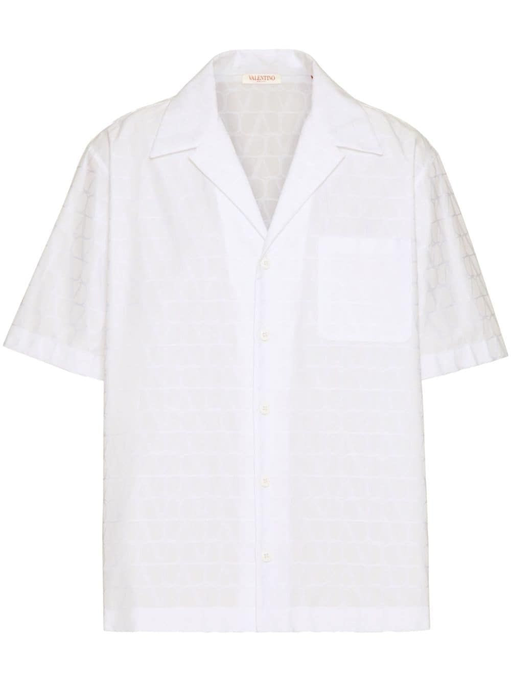 VALENTINO GARAVANI Men's White Iconic Sleeves Cut Shirt