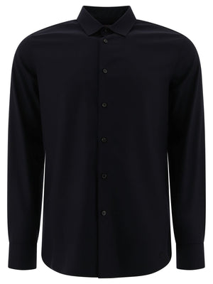 VALENTINO Signature VLogo Embroidered Wool-Cashmere Shirt