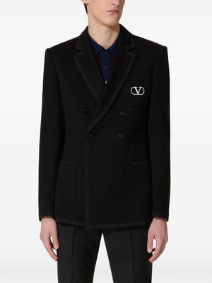 VALENTINO Signature V Logo Lined Cotton Jacket