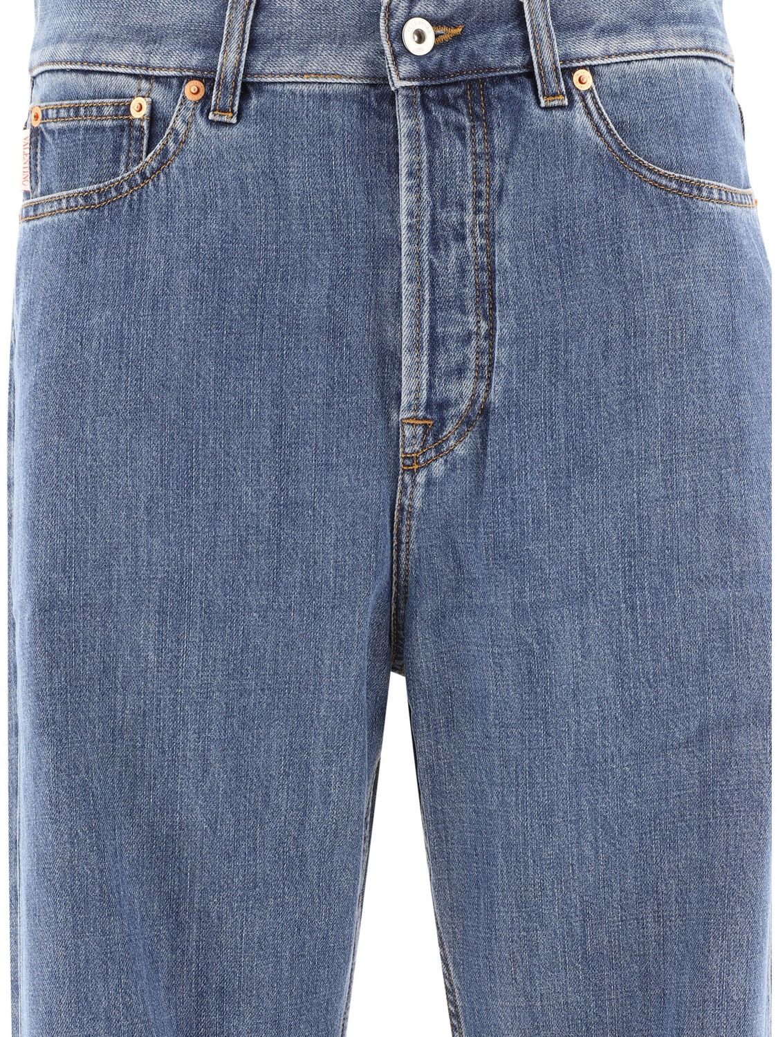 VALENTINO High-Rise Baggy Jeans in Blue