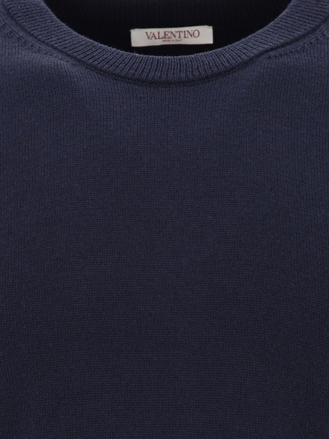 VALENTINO SWEATER WITH RUBBERISED V DETAIL
