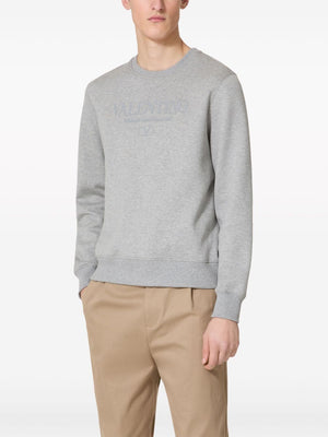 VALENTINO GARAVANI Men's Cotton Grey Valentino Print Sweatshirt for FW24