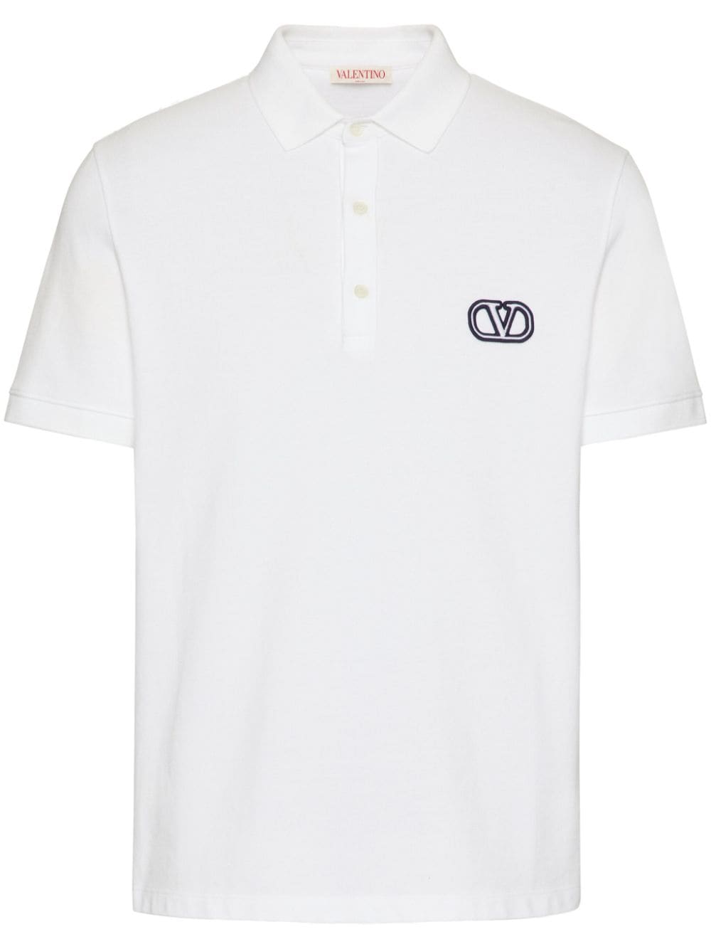 VALENTINO Signature VLOGO White Polo Shirt