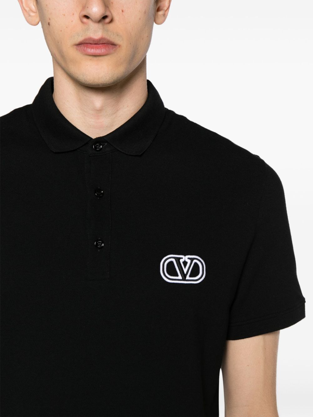 Áo Polo Cotton Có Logo V