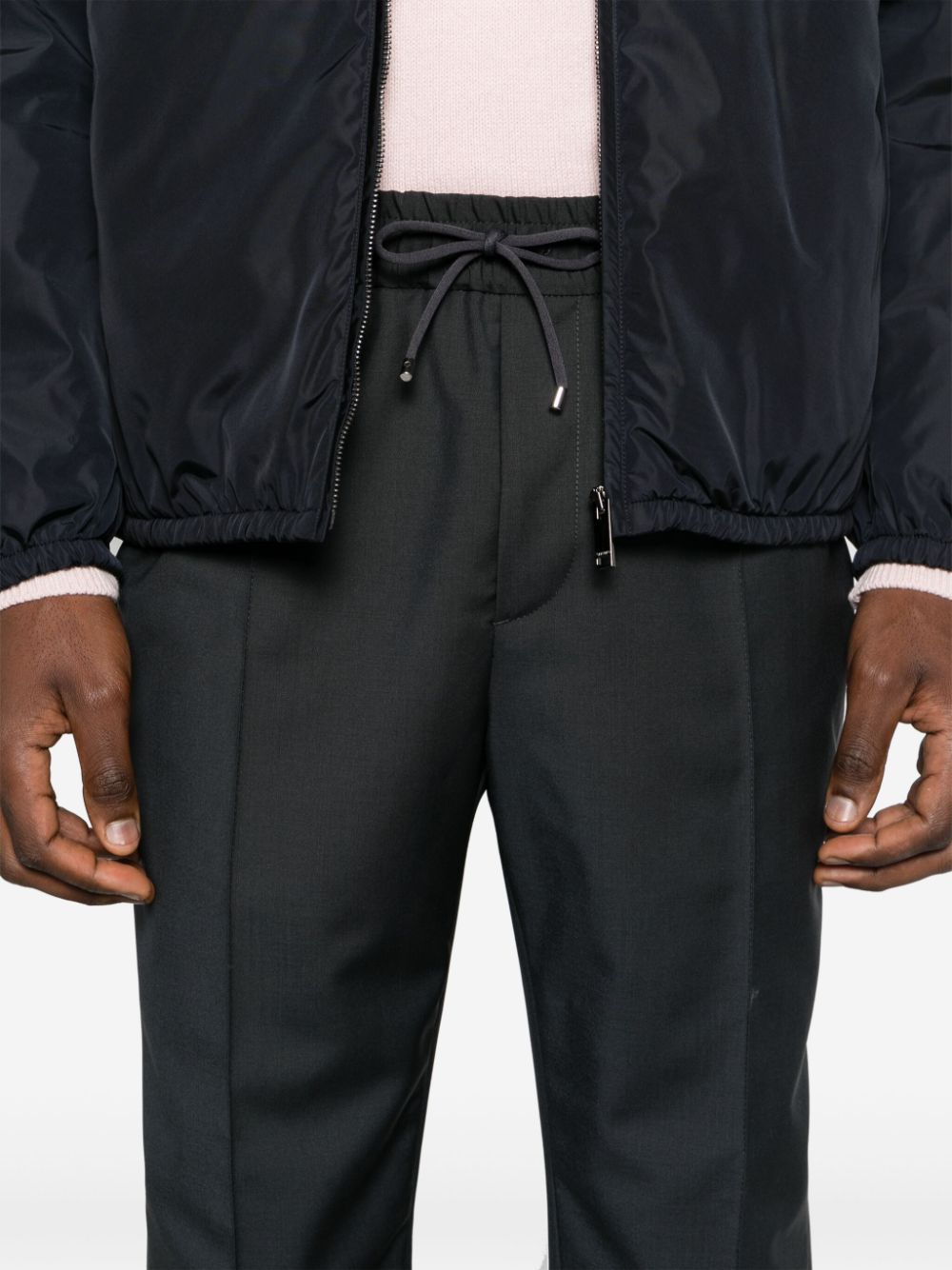 VALENTINO Luxury Wool-Mohair Blend Jogging Pants