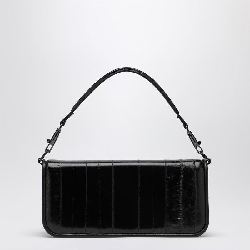 VALENTINO GARAVANI Mini Black Patent Leather Shoulder Handbag