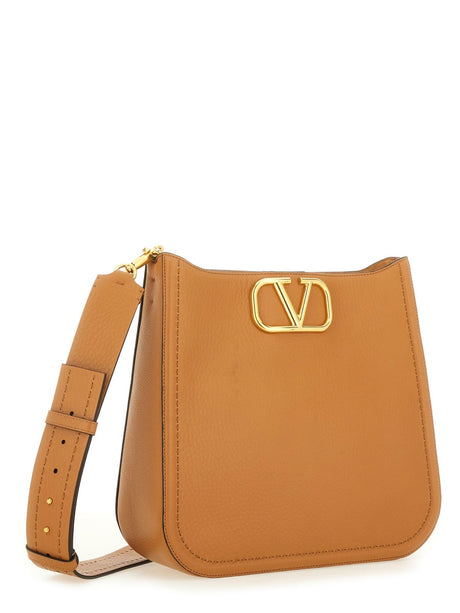 VALENTINO GARAVANI Mini Leather Shoulder Handbag with V Logo