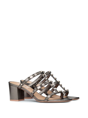 VALENTINO GARAVANI Caged Design Block Heel Sandals - 60mm