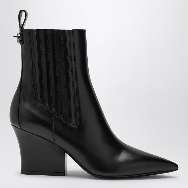 VALENTINO GARAVANI  VLOGO LOCKETTE BLACK BOOT