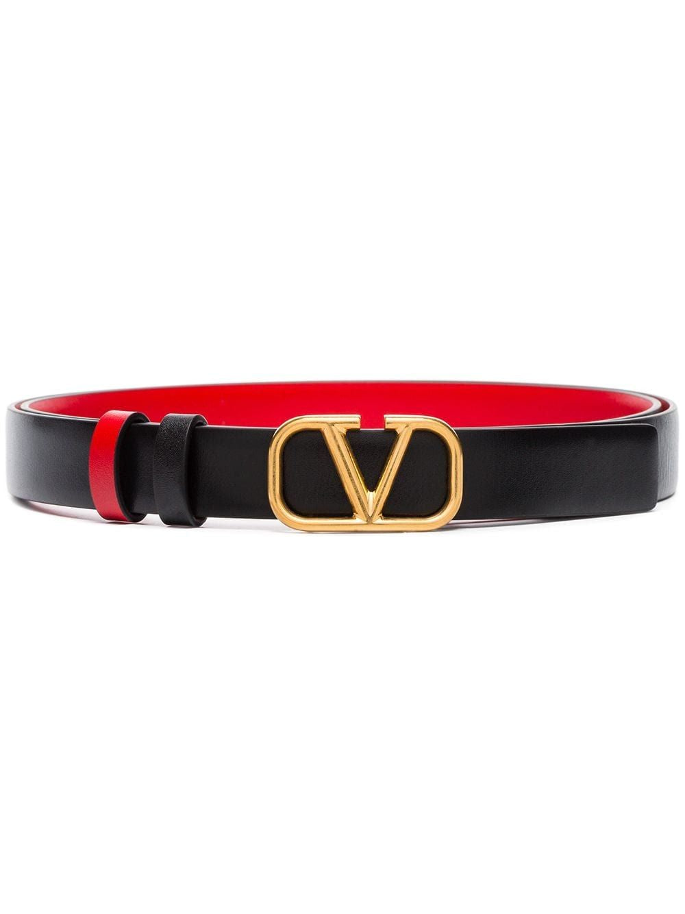 VALENTINO Elegant Mini Signature Leather Belt 20mm