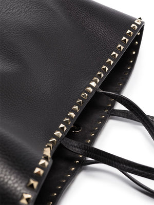 VALENTINO Rockstud Noir Leather Tote