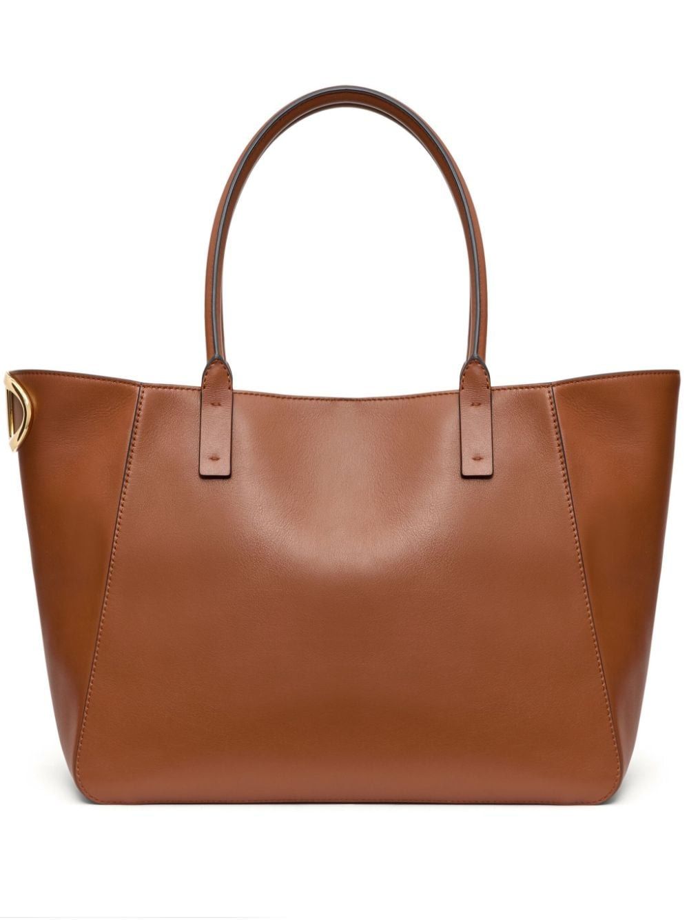 VALENTINO Elegant Mini Tobacco Leather Tote