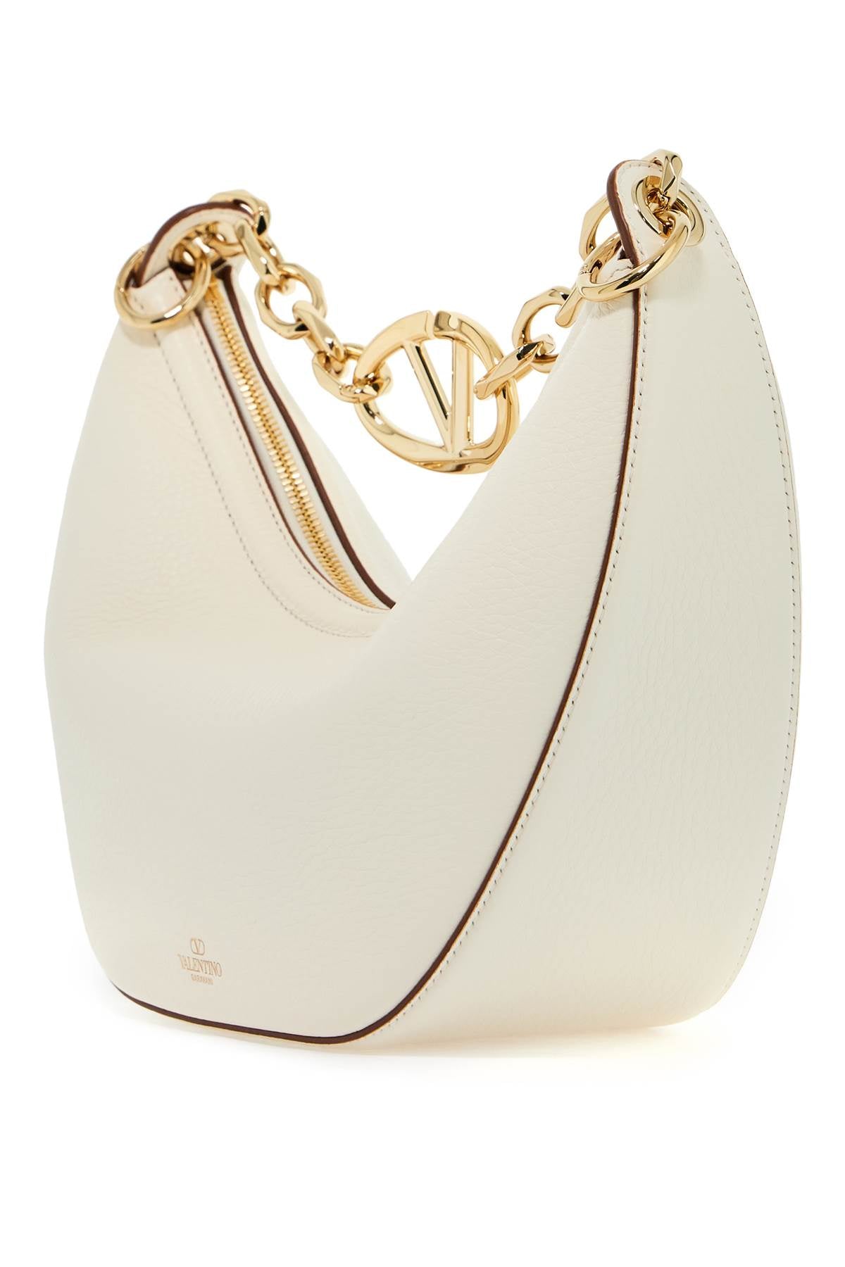 VALENTINO GARAVANI Small VLogo Moon Chain Hobo Handbag