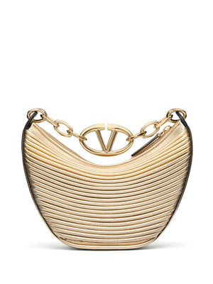 VALENTINO Mini Hobo Lambskin Handbag in Mekong