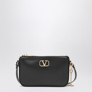 VALENTINO GARAVANI  BLACK LEATHER VLOGO SIGNATURE MINI Handbag