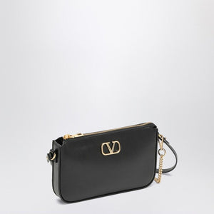 VALENTINO GARAVANI  BLACK LEATHER VLOGO SIGNATURE MINI Handbag