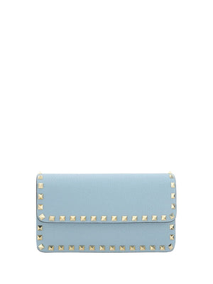 VALENTINO Chic Studded Leather Wallet with Strap