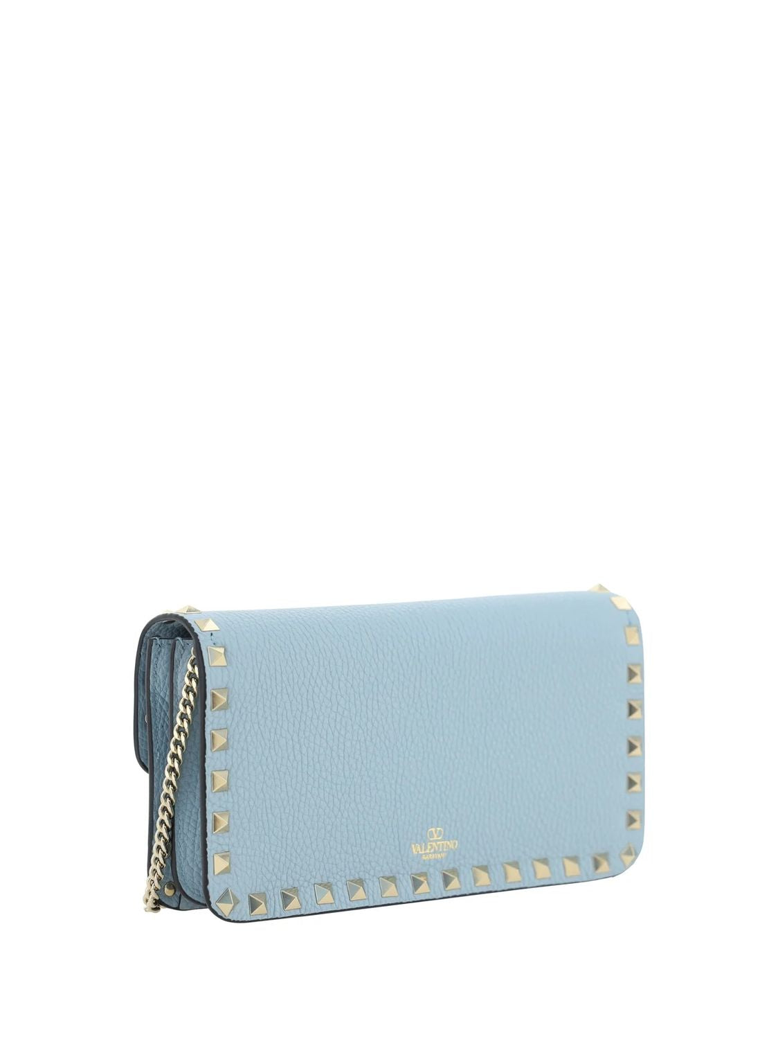 VALENTINO Chic Studded Leather Wallet with Strap