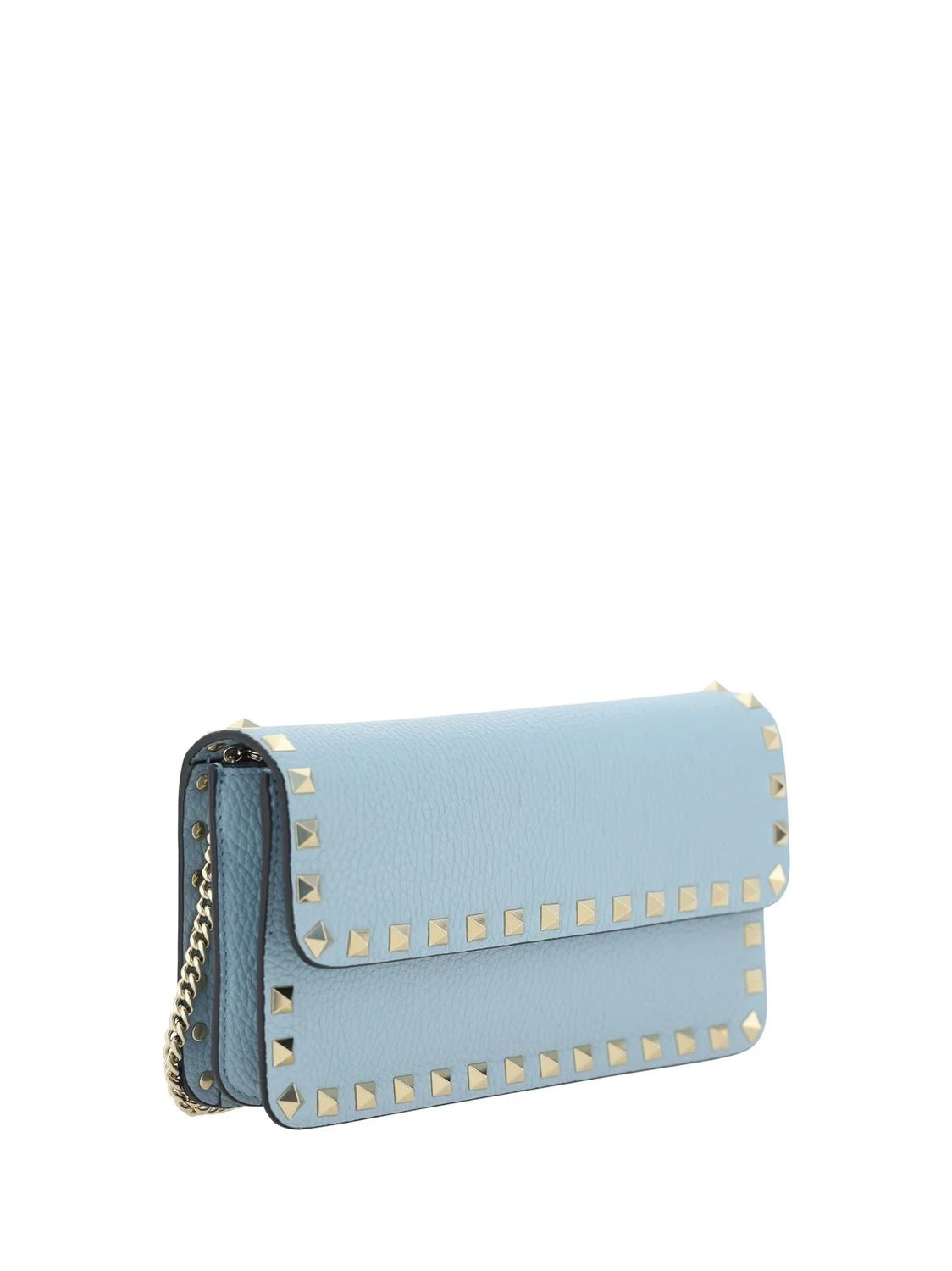 VALENTINO Chic Studded Leather Wallet with Strap