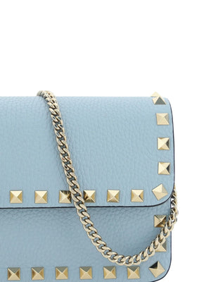 VALENTINO Chic Studded Leather Wallet with Strap