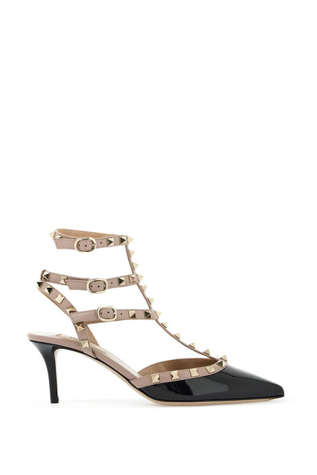 VALENTINO Chic Studded Slingback Patent Pumps