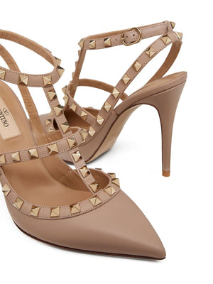 VALENTINO GARAVANI Chic Studded Leather Pumps with Ankle Strap